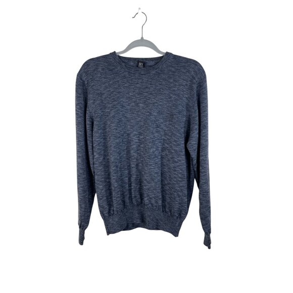 Gianfranco Ferre GFF Blue Knit Crewneck Sweater L Made In Italy L - Picture 1 of 8